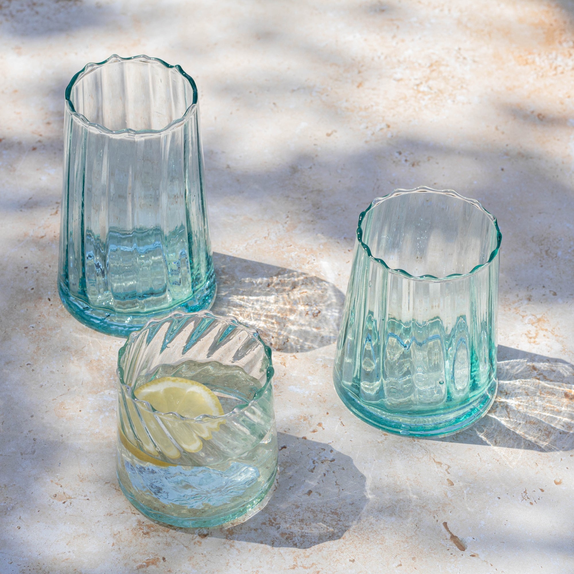 Handmade Moroccan Beldi Ridge Glass 