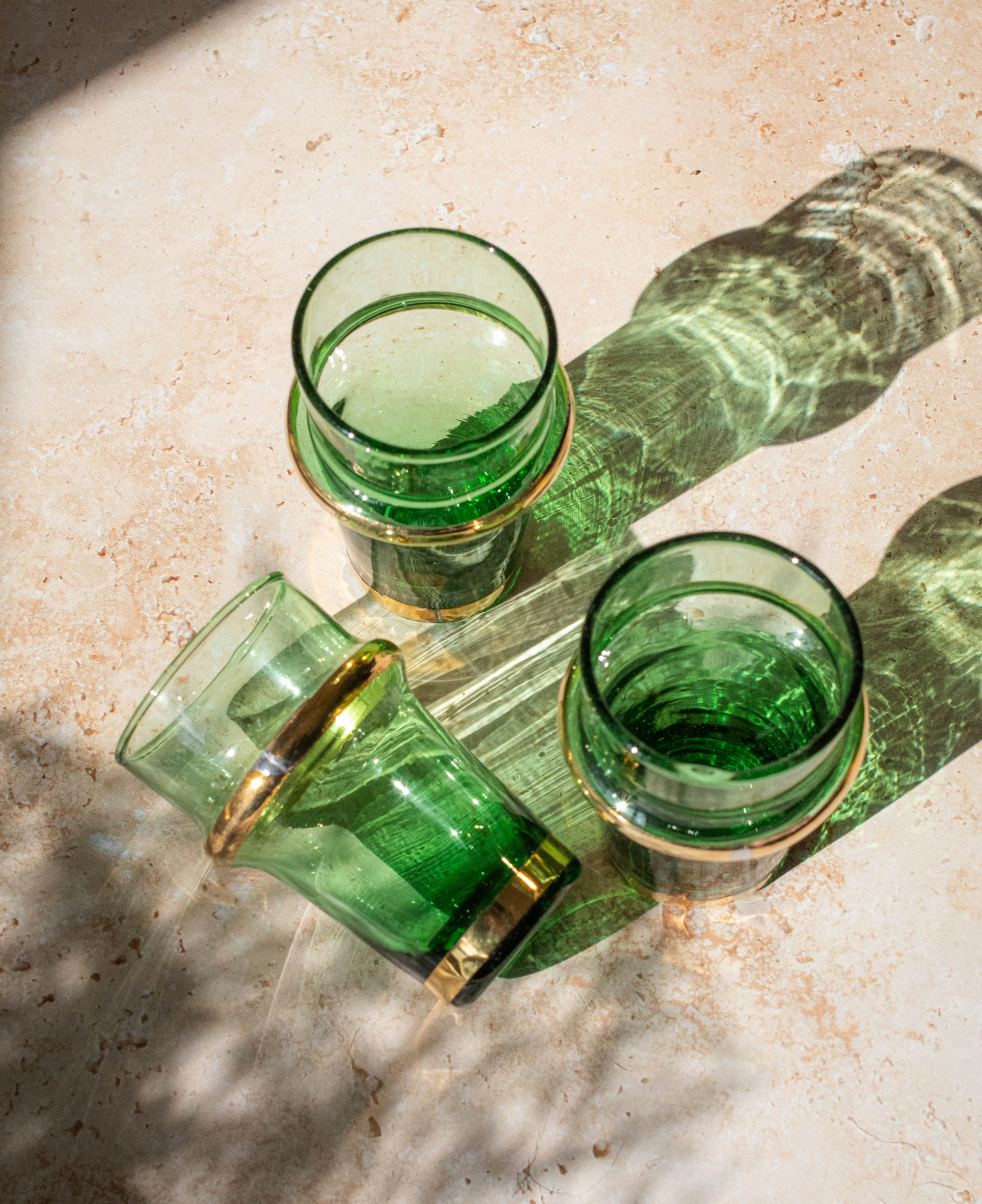 Recycled Moroccan Beldi Tea Glasses Set