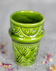 Moroccan Hand Painted Pottery Tumbler Mug 