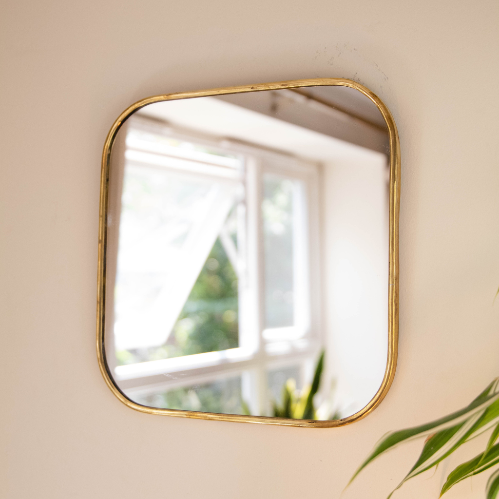 Moroccan Handcrafted Brass Mirrors - Square