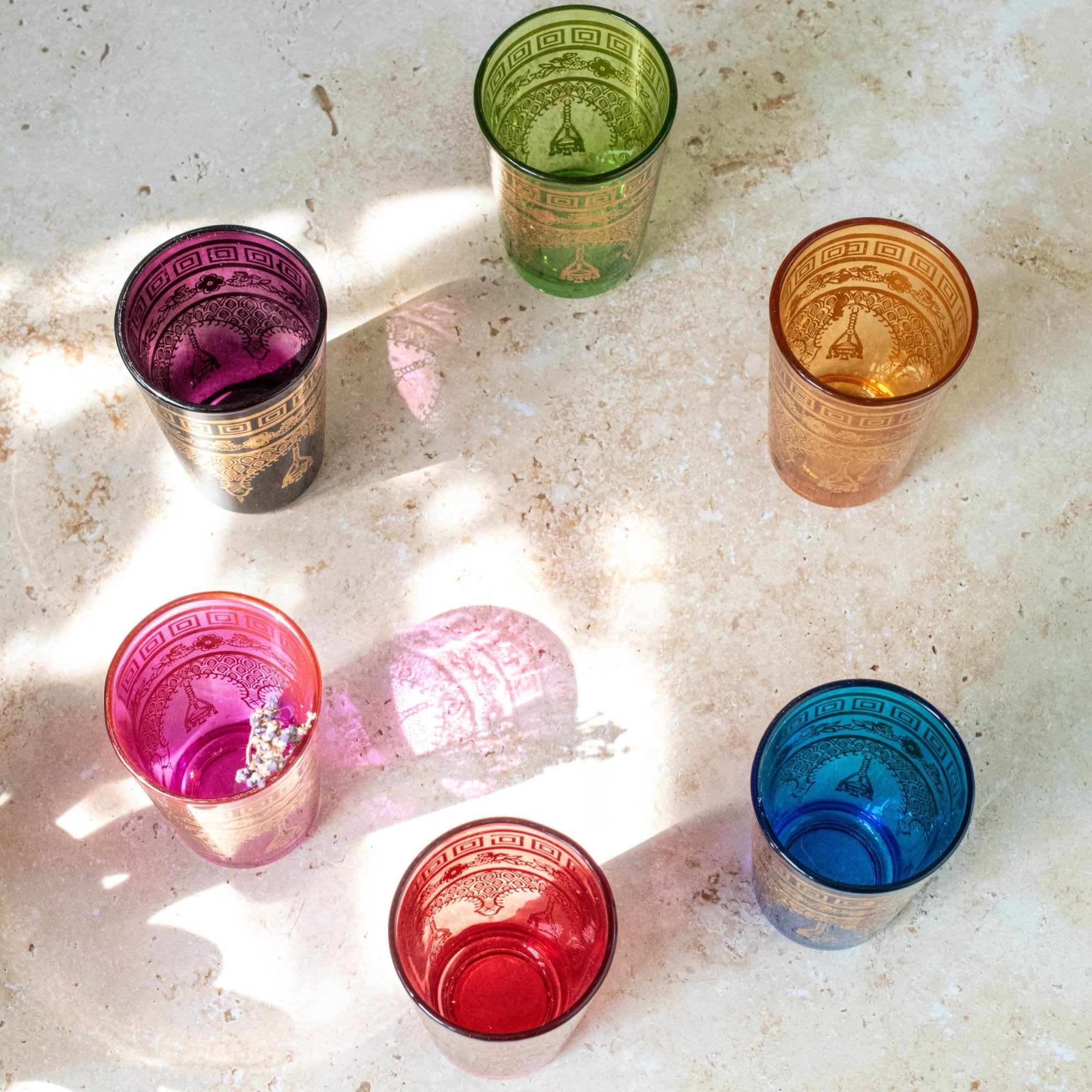 Handcrafted Moroccan Tea Glasses Set