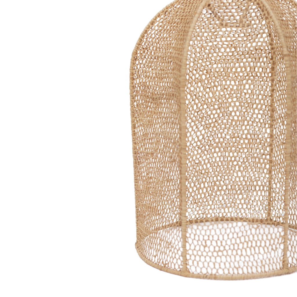 Boho Chic Raffia Pendant Lamp - Stylish Ceiling Light and Lampshade