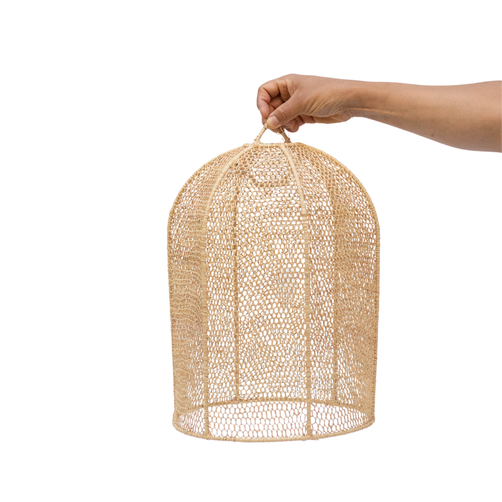 Boho Chic Raffia Pendant Lamp - Stylish Ceiling Light and Lampshade