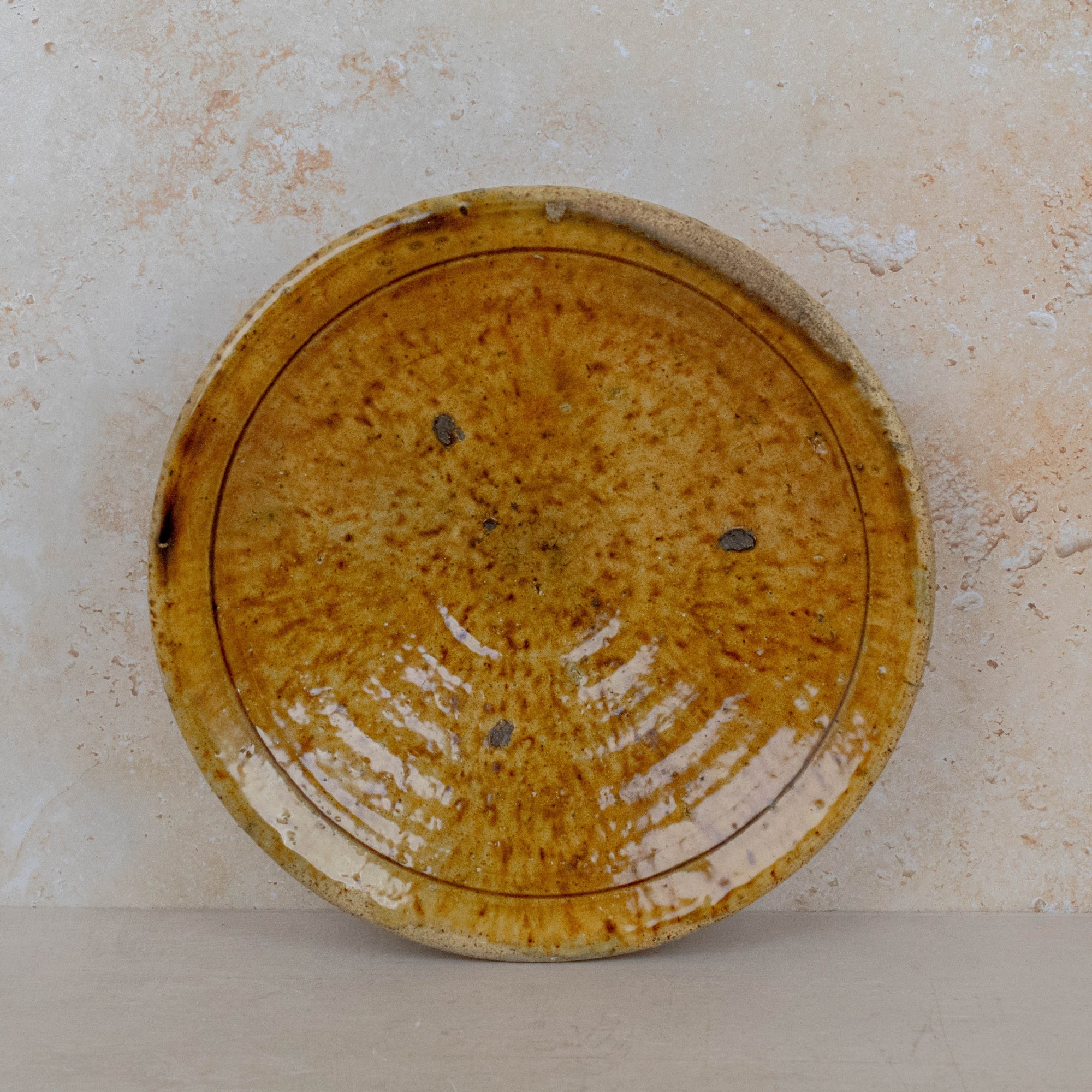 Handmade Tamegroute Dinner Plate - Ochre