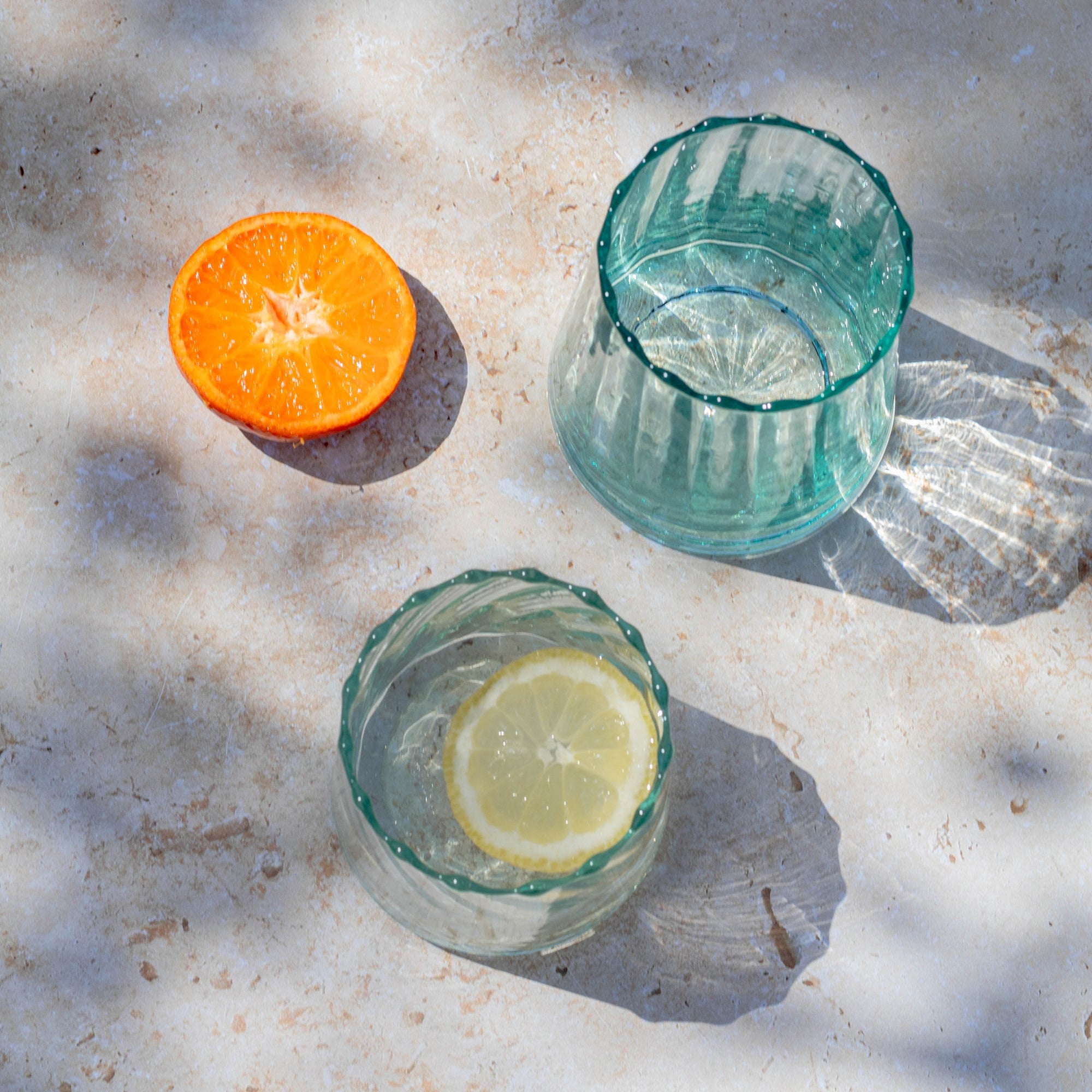 Handmade Moroccan Beldi Ridge Glass 