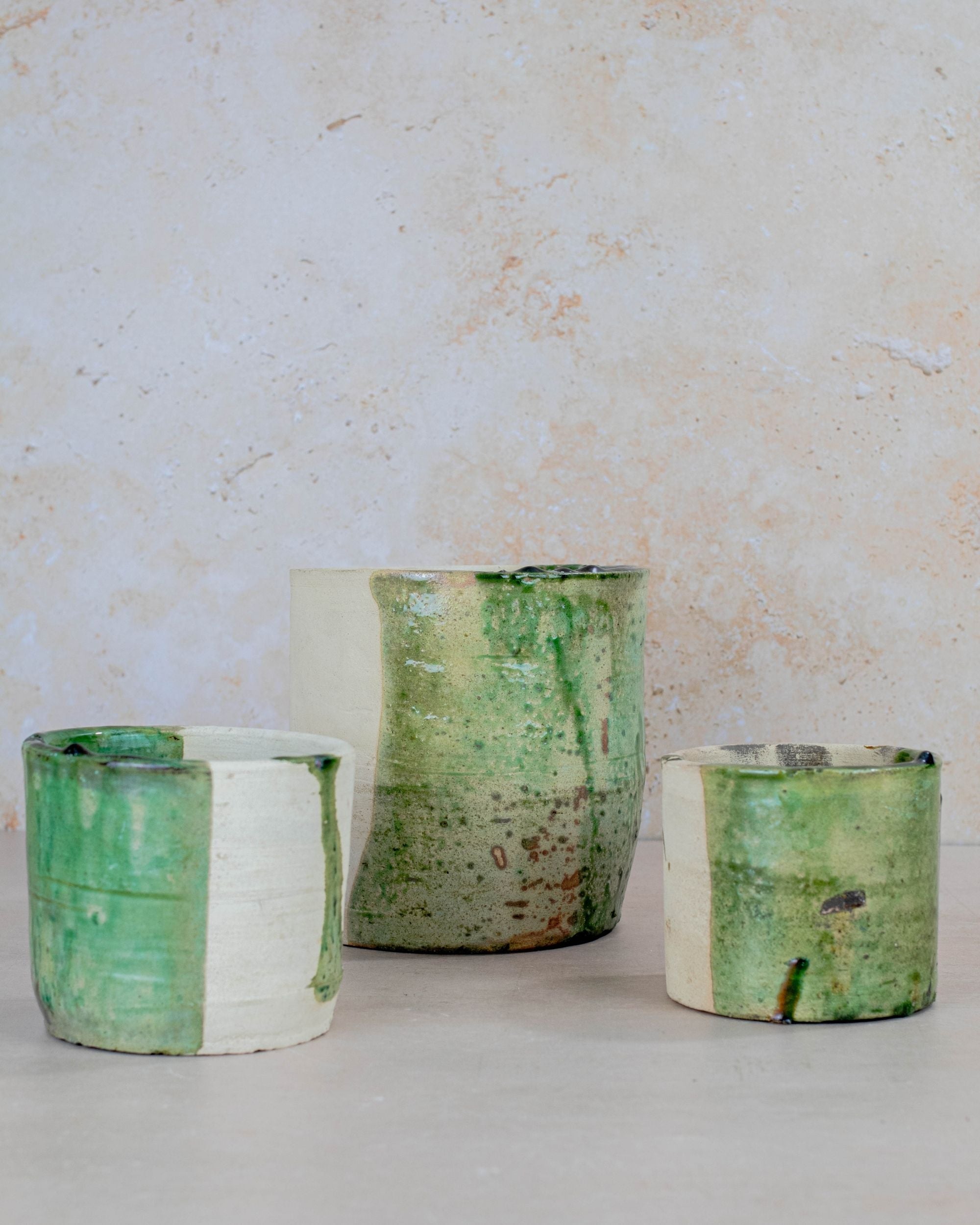 Moroccan Tamegroute Half-Glazed Planter