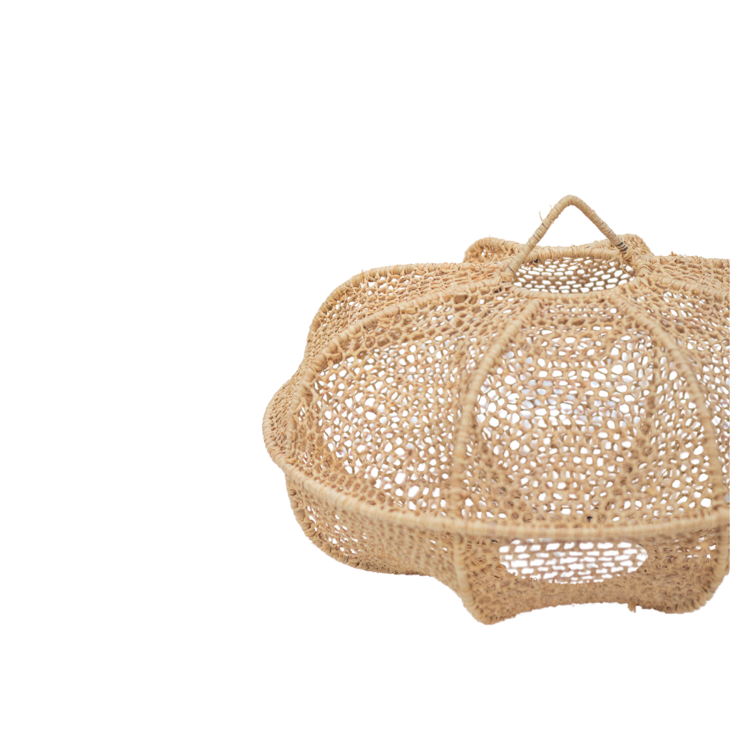 Boho-Chic Moroccan Raffia Suspension Ball Ceiling Pendant Light