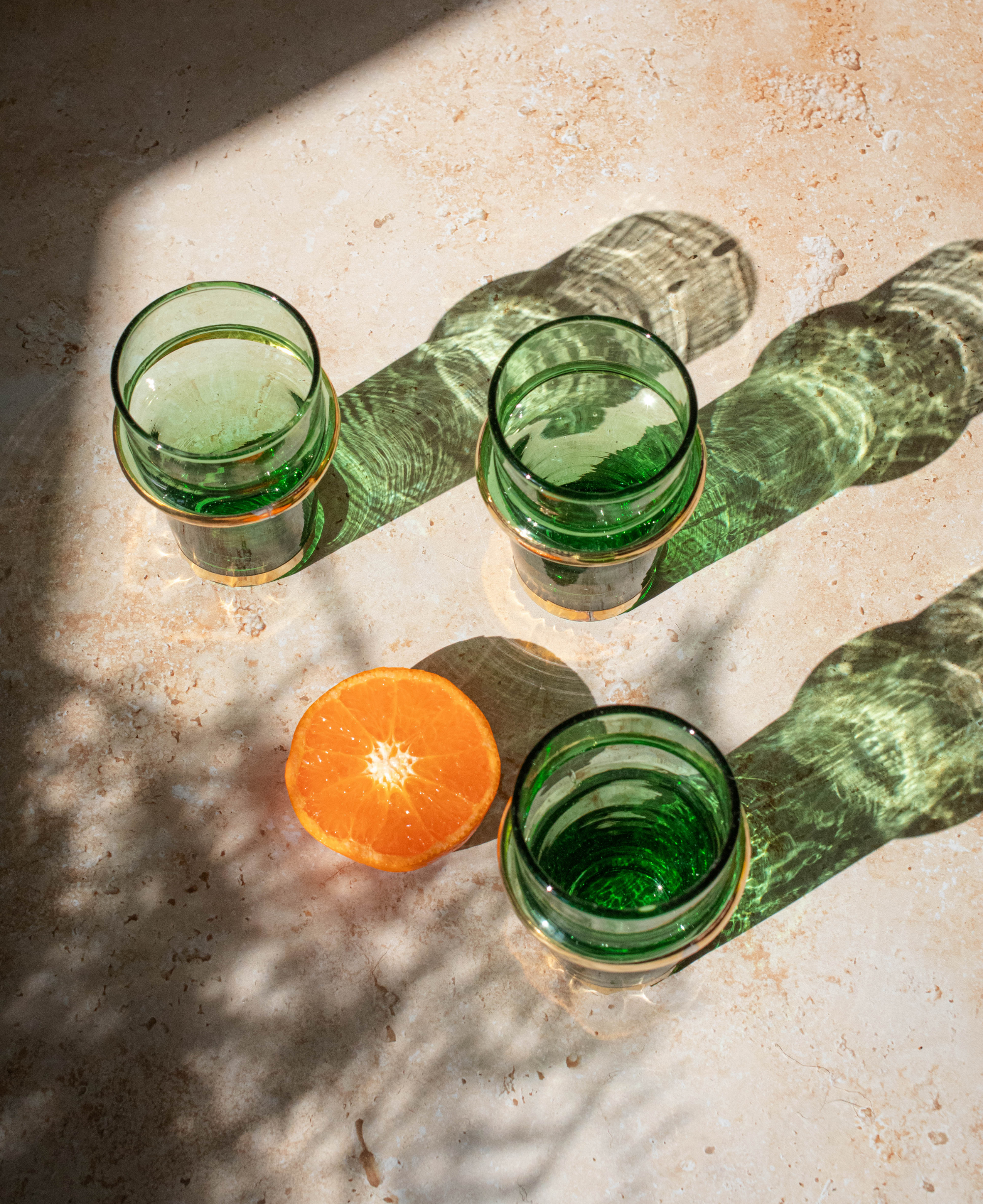 Recycled Moroccan Beldi Tea Glasses Set