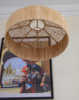 Boho-Chic Moroccan Raffia Suspension Ball Lampshade: Handmade Ceiling Pendant Light