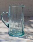 Beldi Water Jug – Handmade Moroccan Mouth-Blown Recycled Glass – 1L