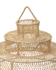 Bohemian Lace Raffia Suspension Doum Light Pendant