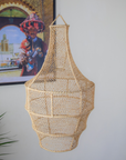 Boho Raffia Bell Pendant Light - Stylish Ceiling Lamp for Home Decor