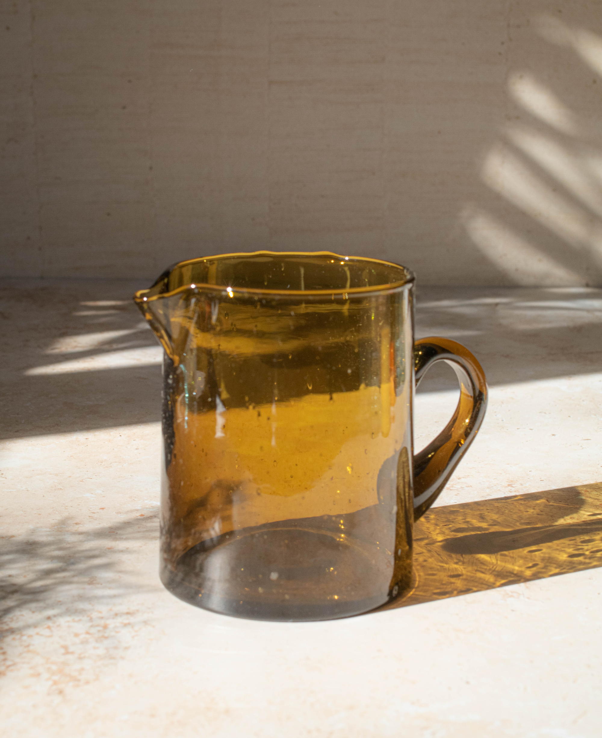Blue Beldi Pitcher | Handmade Moroccan Glass 500ml – Maison Berber