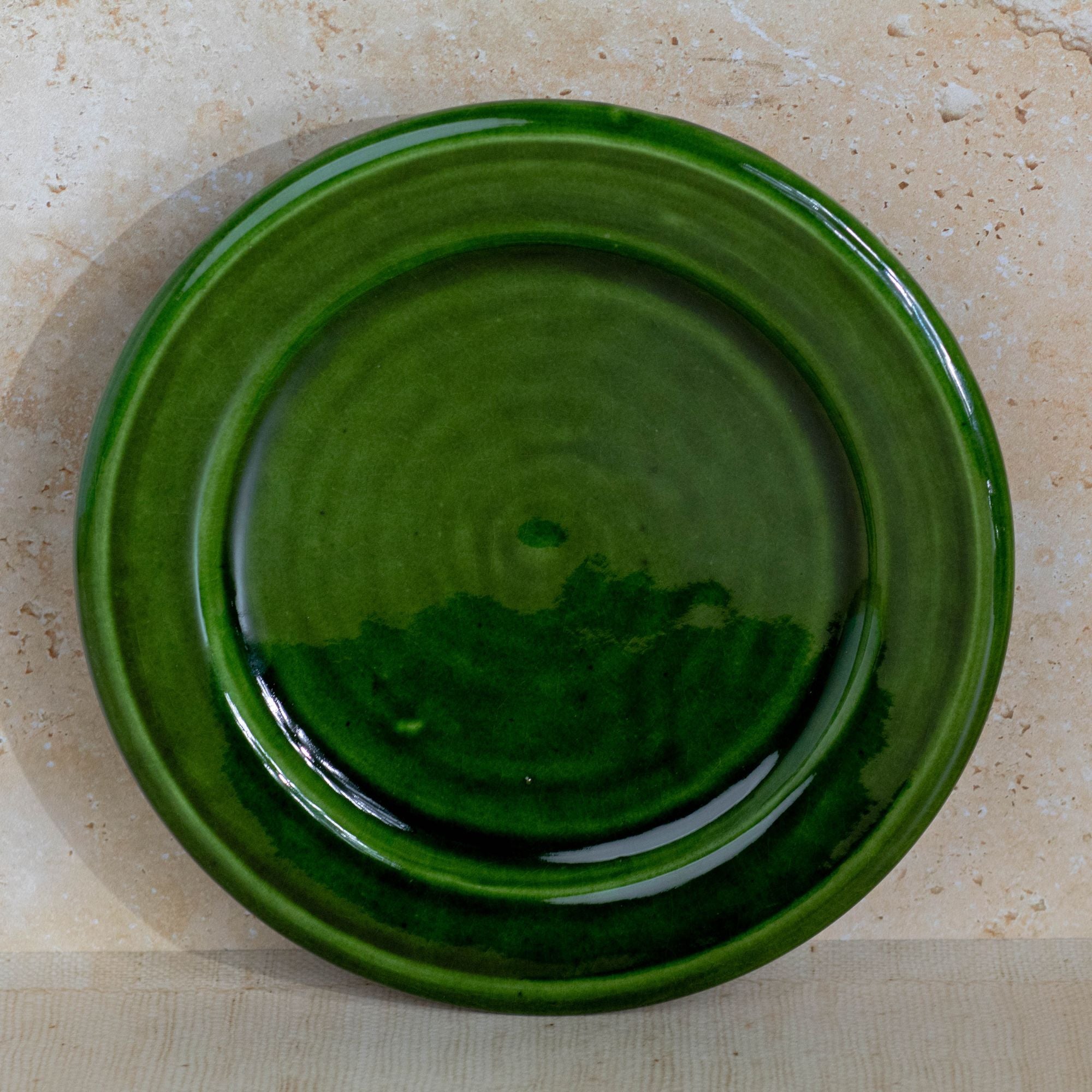 Handmade Ceramic Serving Plate - Green