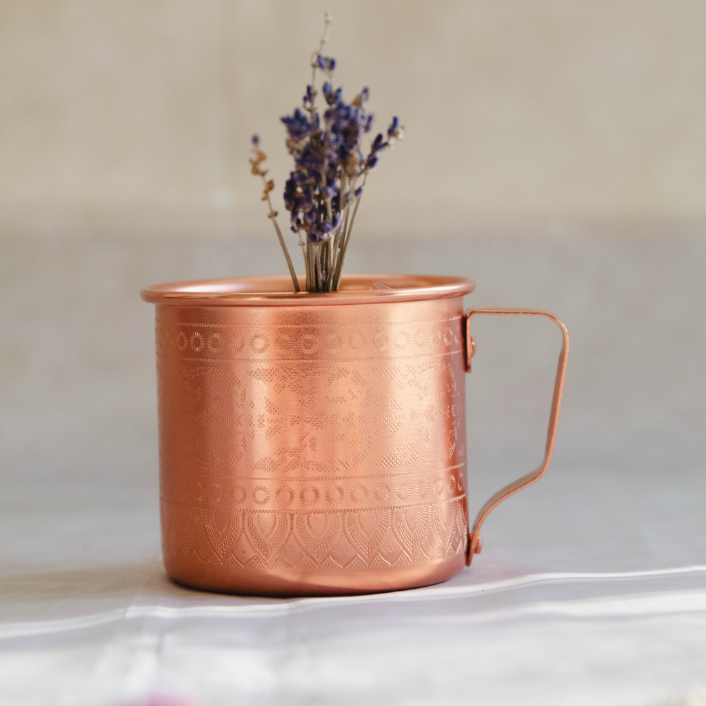 Handmade Moroccan Aluminium Mug – Classic Copper Finish