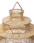 Handmade Raffia Pendant Light Bohemian Lace Suspension