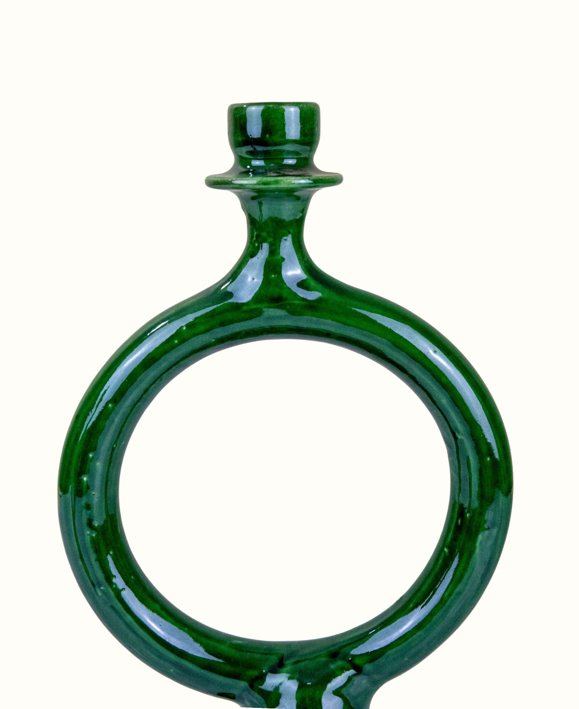 Tamegroute Green Candlestick Holder