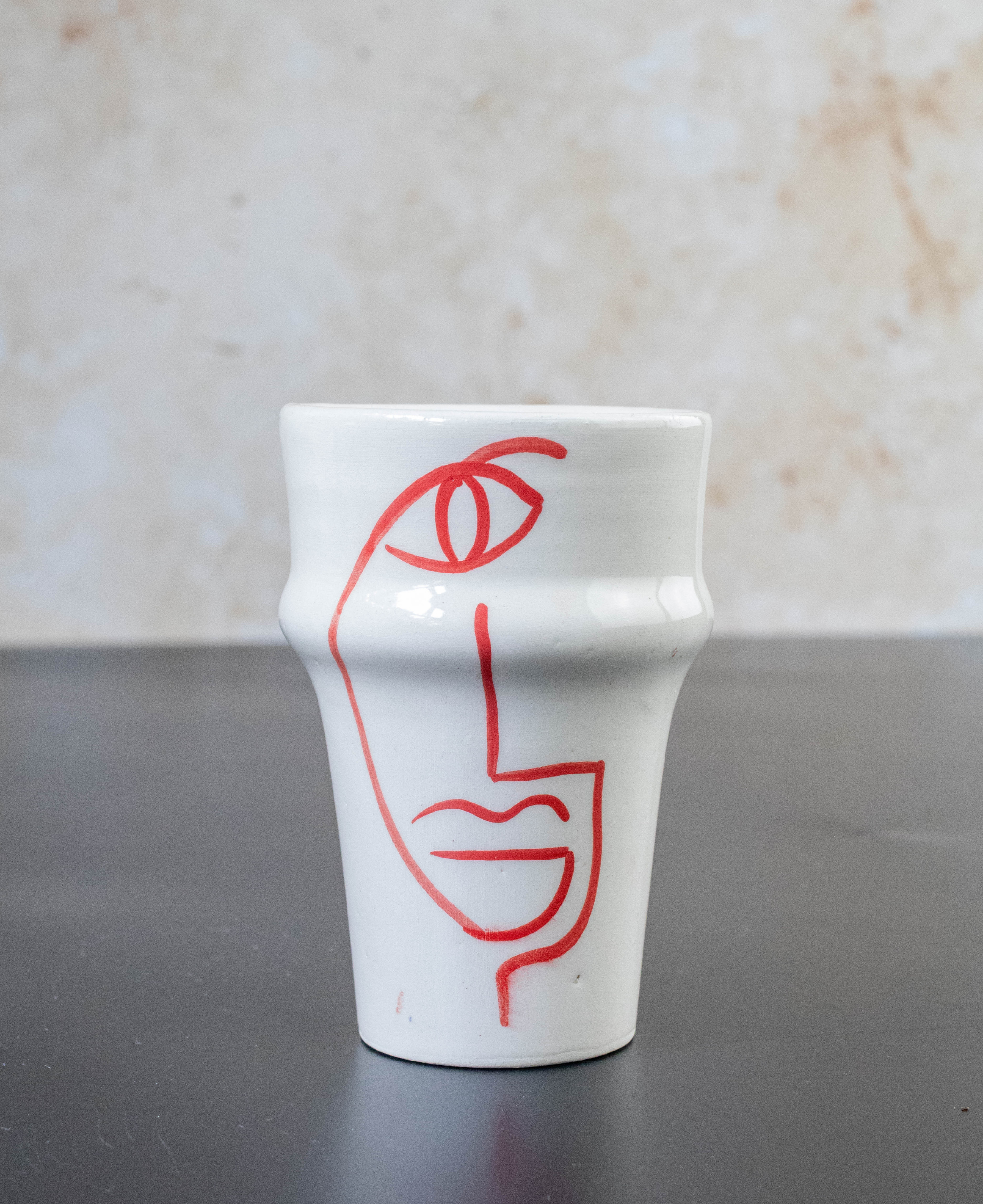 Moroccan Hand-painted Ceramic Tumbler