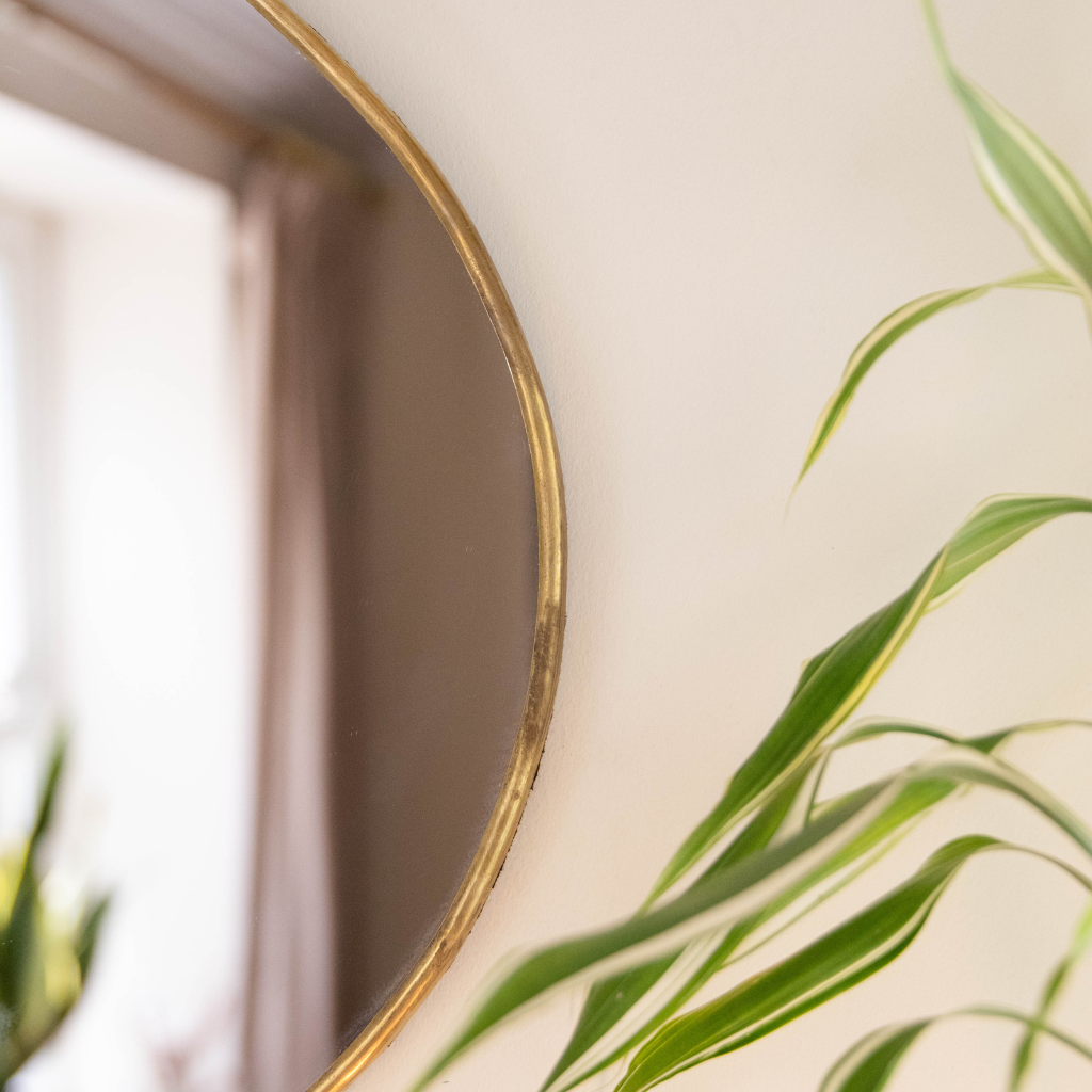 Moroccan Handcrafted Brass Mirror - Water Drop