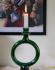 Tamegroute Shaded Green Candlestick Holder