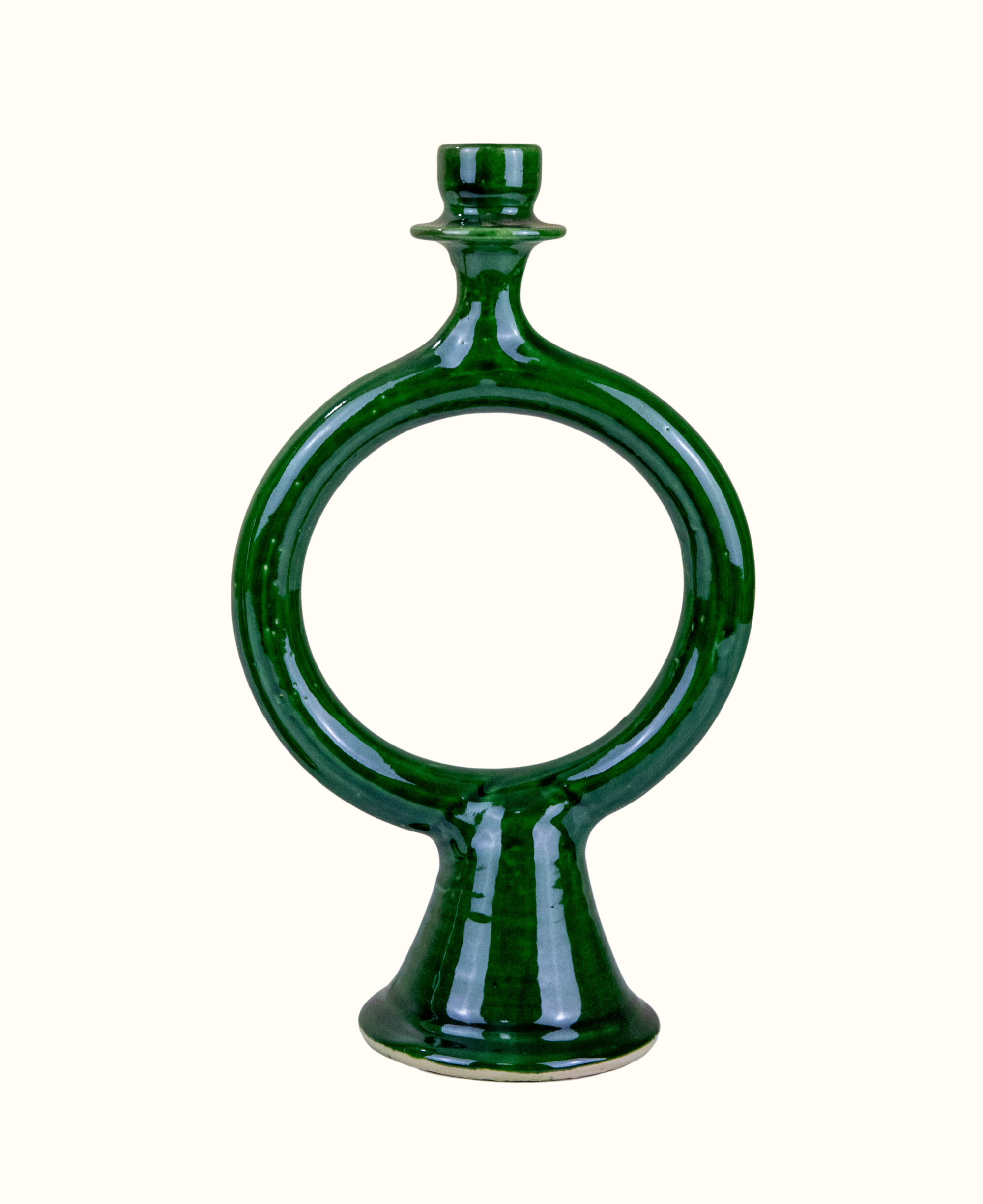 Tamegroute Green Candlestick Holder