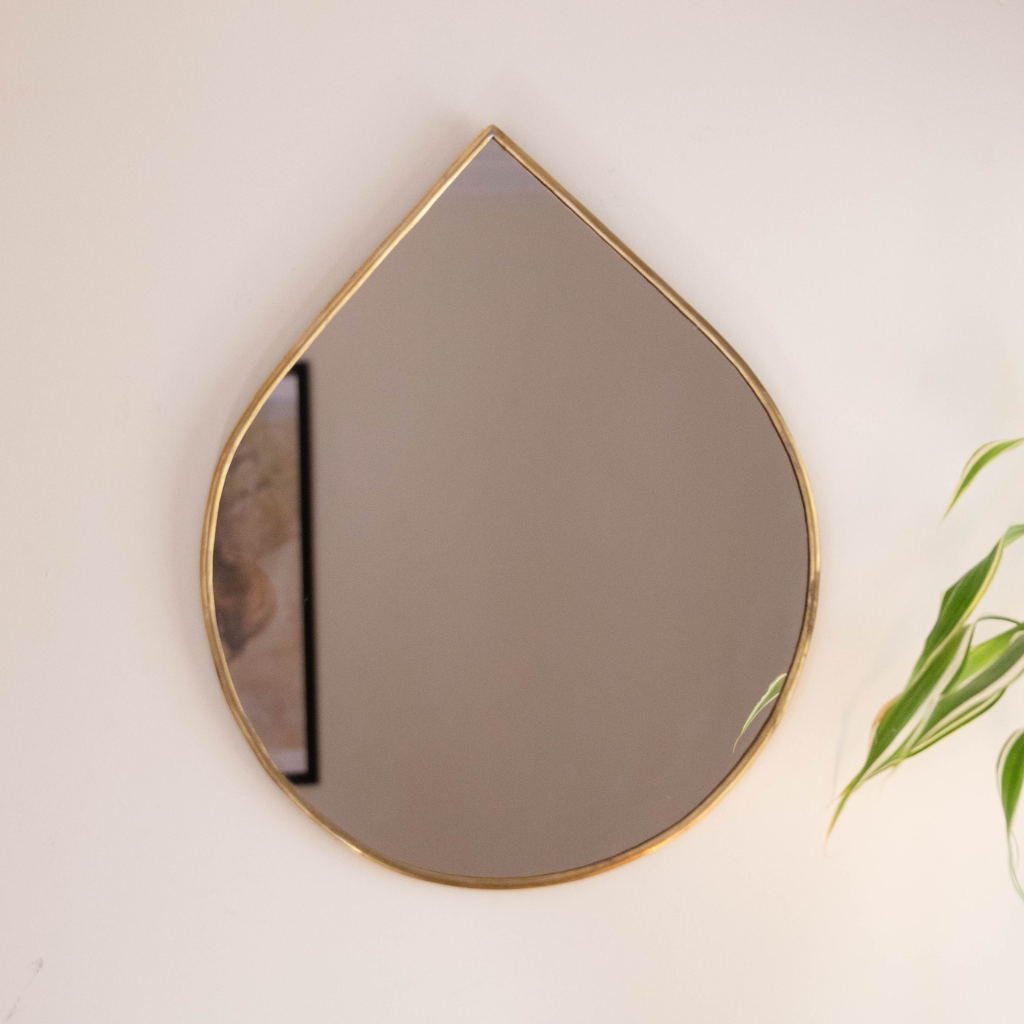 Moroccan Handcrafted Brass Mirror - Water Drop