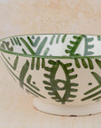 Berber Eye Pedestal Bowl | Handmade Moroccan Green
