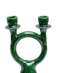 Tamegroute Shaded Green Ceramic Candlestick Holder