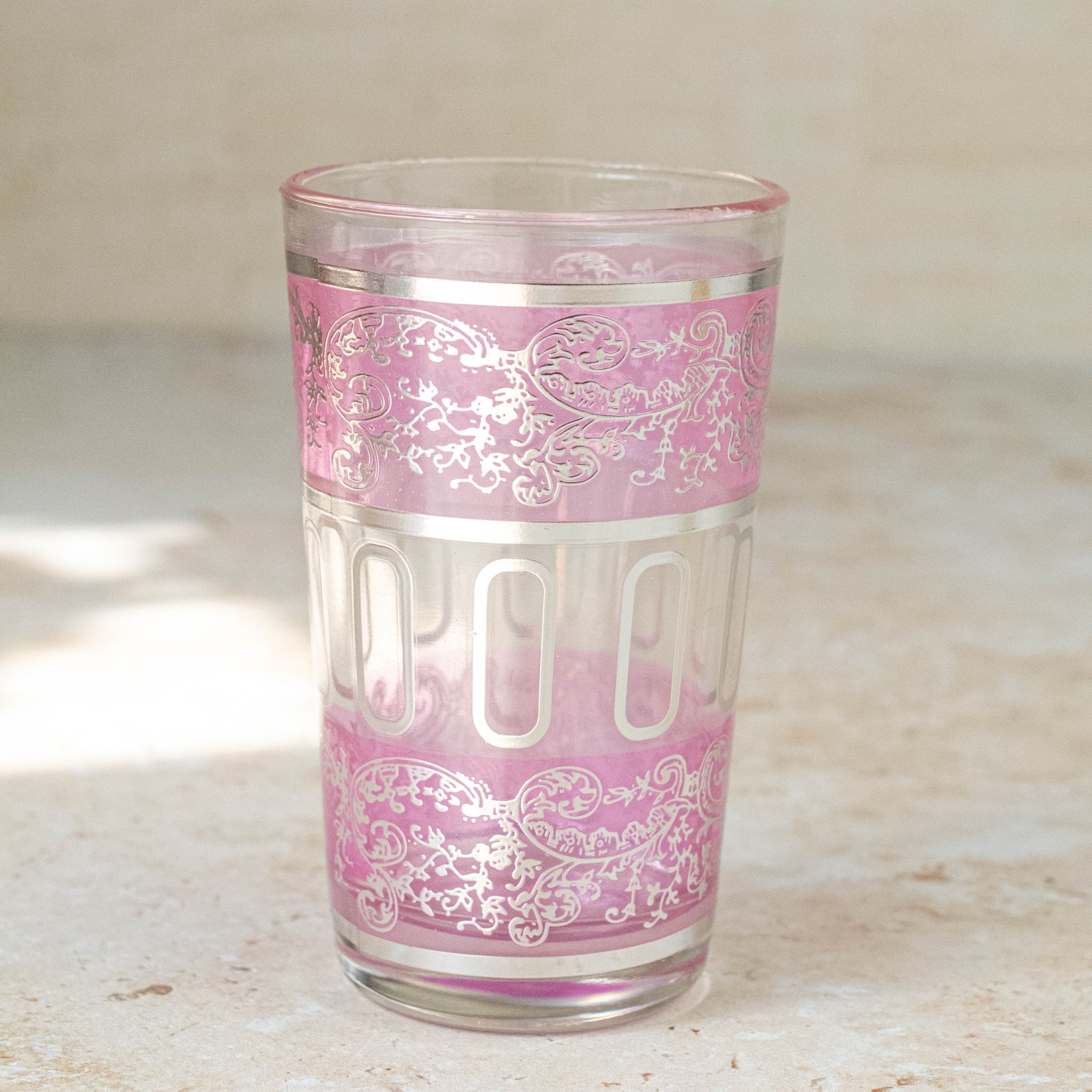Moroccan Tea Glasses – Painted Band Set of 6