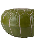 Moroccan Leather Pouffe Pistachio