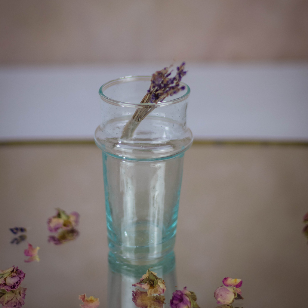 Set of 6 Hand-Blown Beldi Tea Glasses - Moroccan Tea Glasses