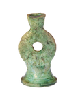 Moroccan Tamegroute Green Glazed Candlestick Holder