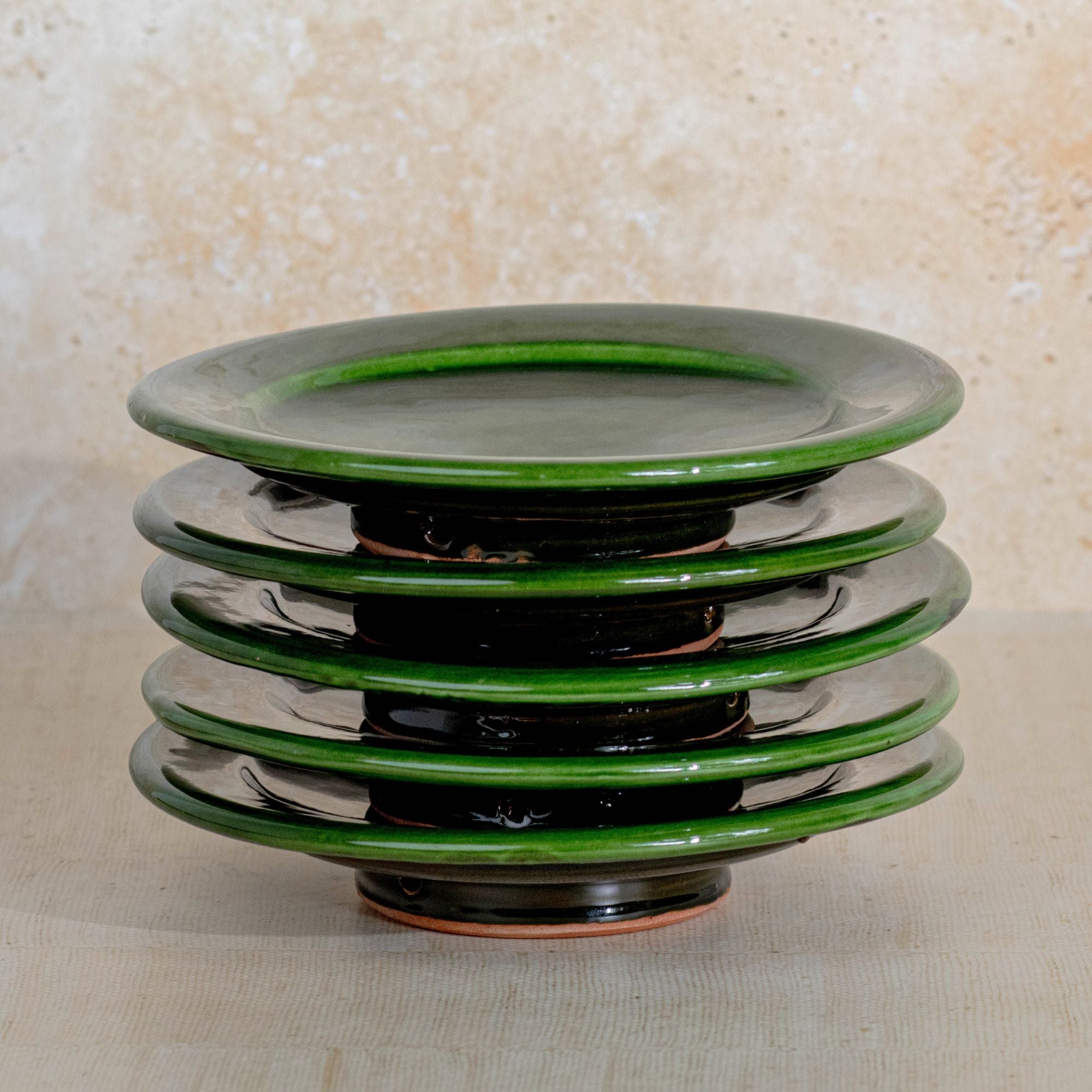 Handmade Ceramic Serving Plate - Green