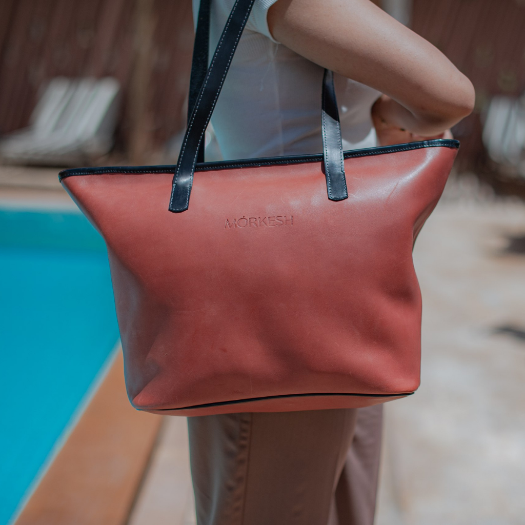 Moroccan Handmade Leather Tote Bag