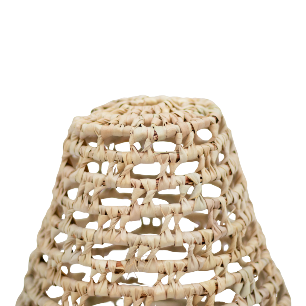 Braided Palm Cone Suspension Lampshade