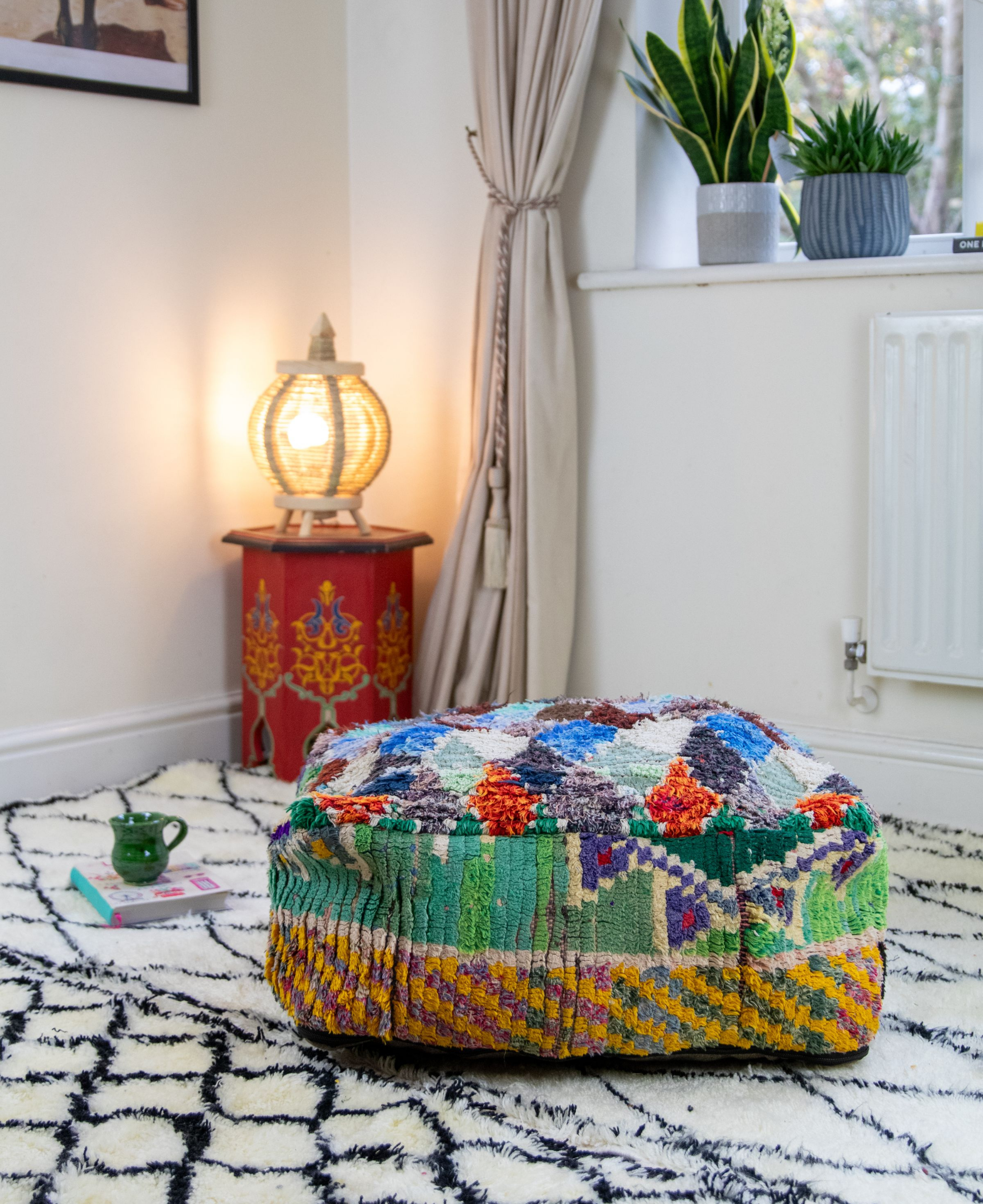 Handmade Moroccan Floor Cushions, Ottomans, and Poufs for Unique Home Décor (Sofia)