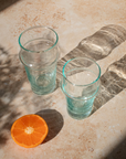 Recycled Moroccan Clear Tumbler Glass, Set of 6