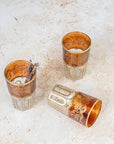 Moroccan Tea Glasses – Amber & Gold Set of 6