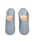 Moroccan Babouche Slippers, Grey