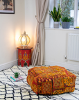 Handmade Moroccan Floor Cushions, Ottomans, and Poufs for Unique Home Décor (Fatima)