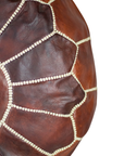 Moroccan Leather Pouffe Chestnut