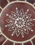 Moroccan Leather Pouffe Chestnut