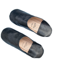 Moroccan Babouche Slippers, Black