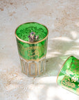 Moroccan Tea Glasses – Emerald Green & Gold Set of 6