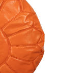 Moroccan Leather Pouffe Burnt Orange