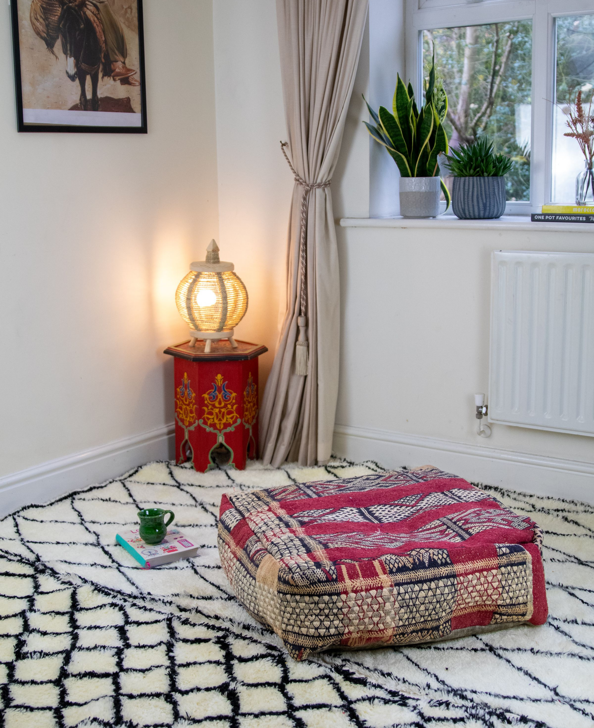 Handmade Moroccan Floor Cushions, Ottomans, and Poufs for Unique Home Décor (Sara)