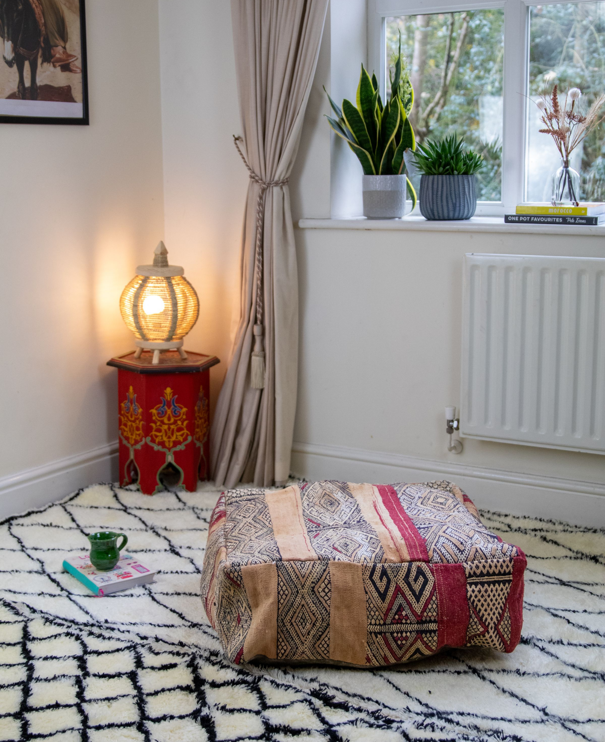 Handmade Moroccan Floor Cushions, Ottomans, and Poufs for Unique Home Décor (Fiona)