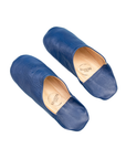 Moroccan Babouche Slippers, Blue