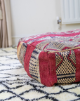 Handmade Moroccan Floor Cushions, Ottomans, and Poufs for Unique Home Décor (Yasmin))