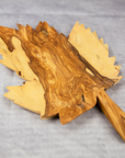 Handmade Thuya Wood Leaf Shaped Serving Plate for Fruits - Rustic Wood Fruit Bowl